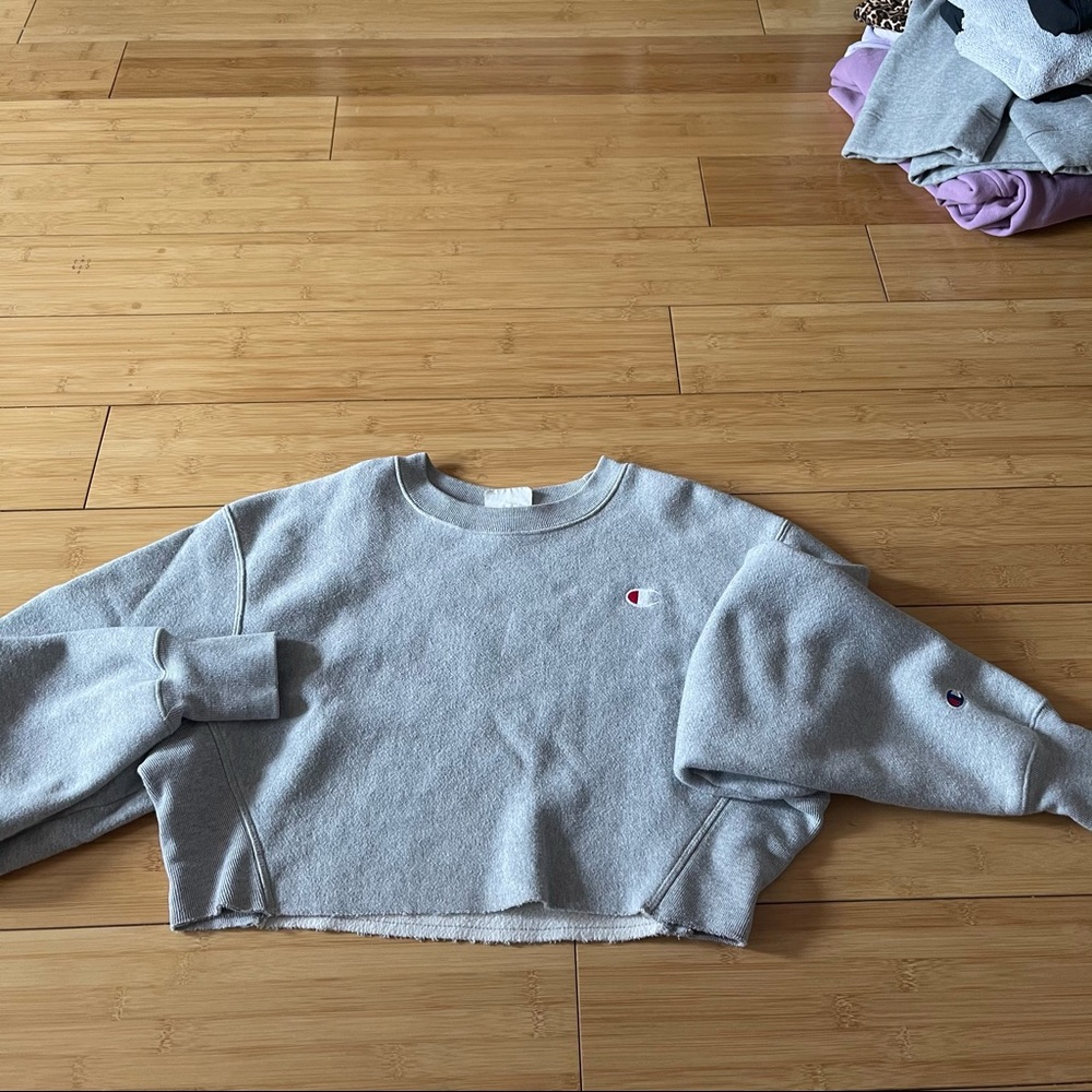 champion cropped sweatshirt